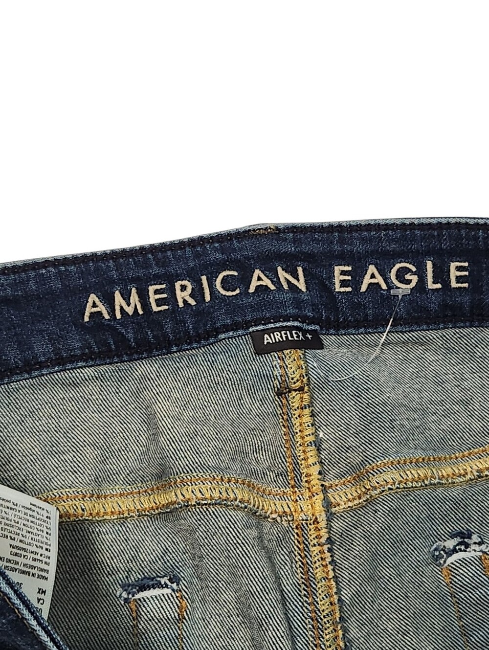 American Eagle Men's Dark Blue Stretch AirFlex+ Jeans Pants Size 30x32 - Picture 7 of 14